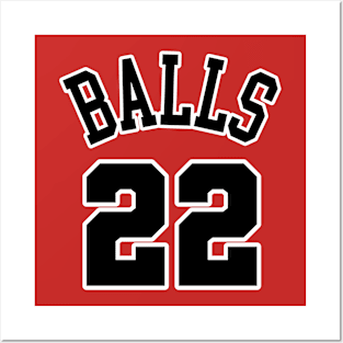 Chiconco Balls Jornan Jersey (Front/Back Print) Posters and Art